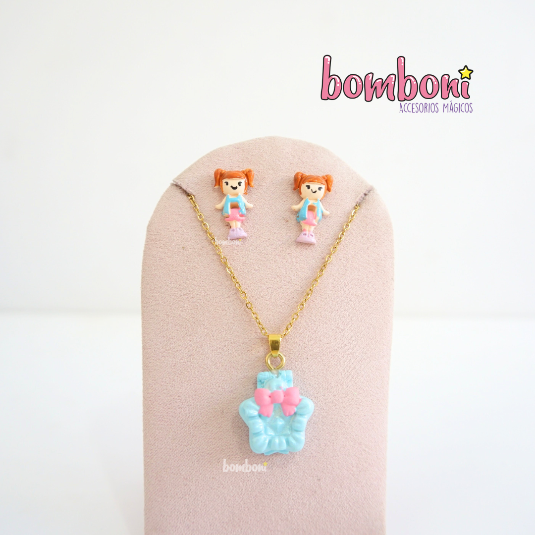 Collar y aretes clásica estrella