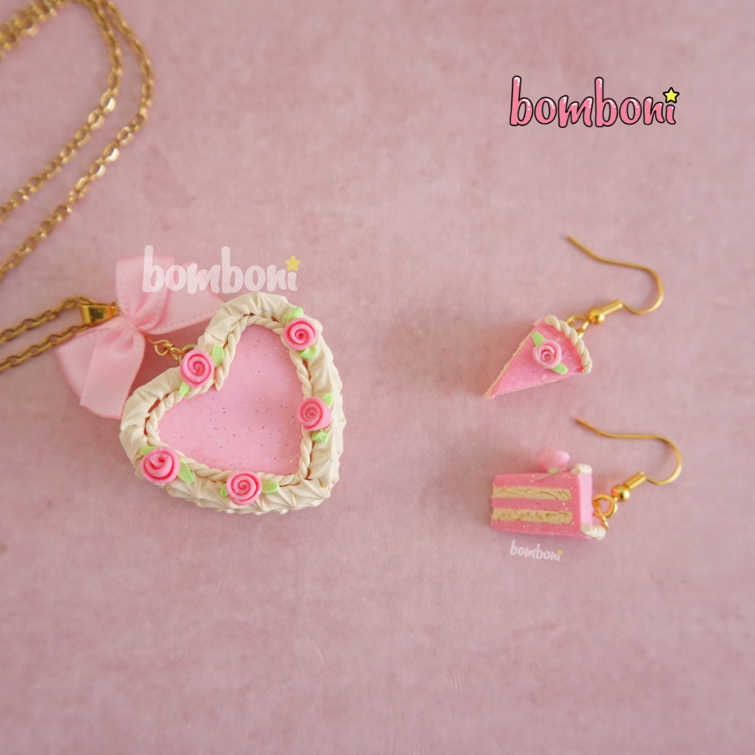 Collar Pastel Corazón Rosa