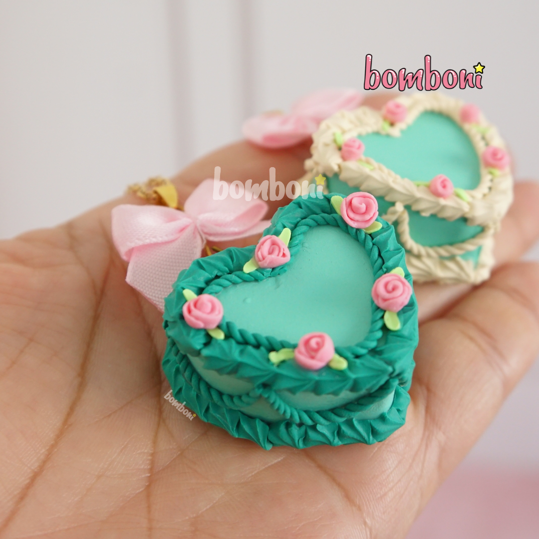 Collar Pastel Corazón Menta