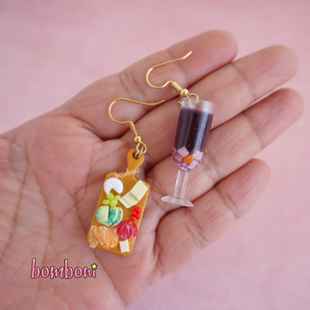 Aretes tabla de quesos y clericot