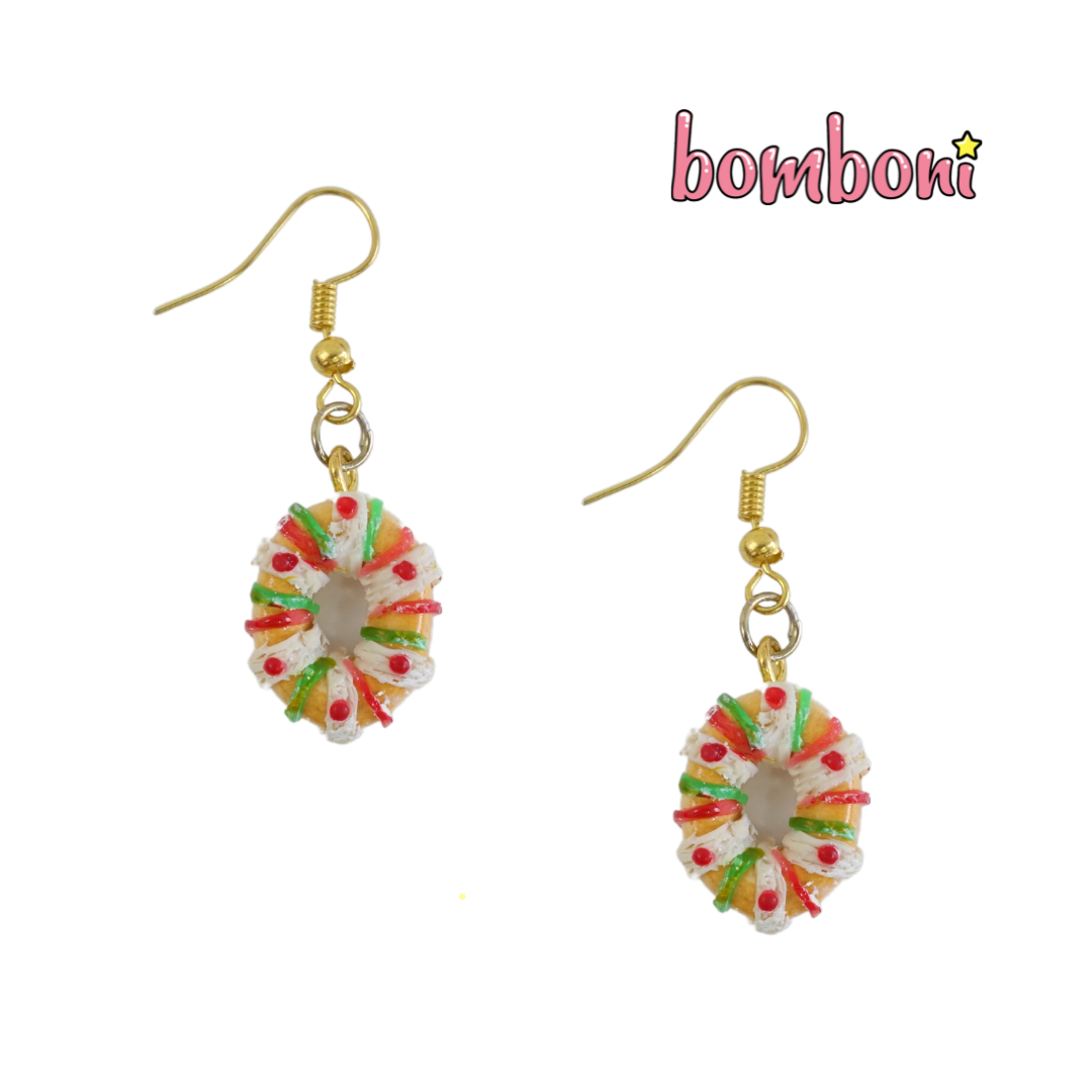 Aretes de rosca con ponche