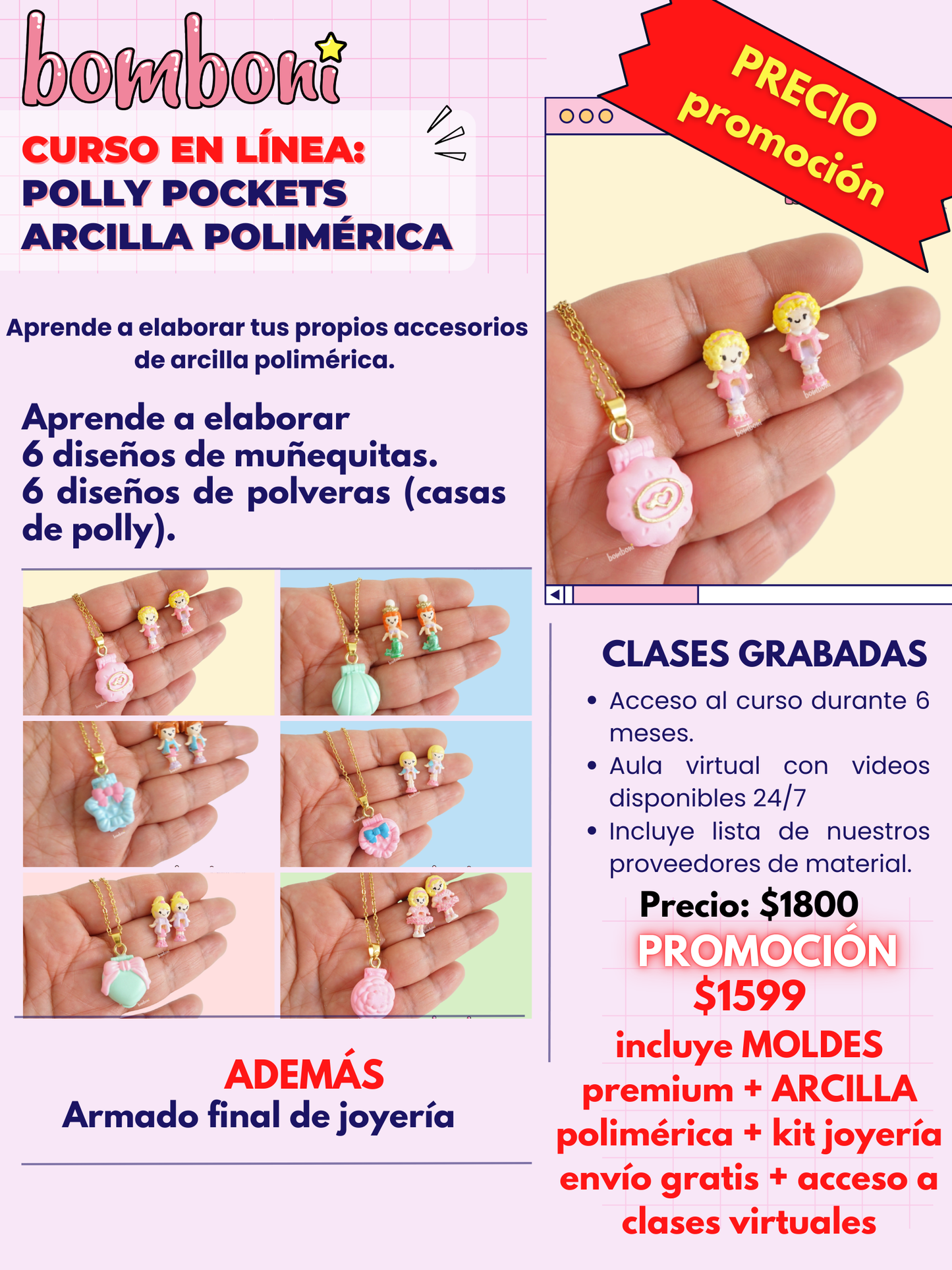 Curso: Polly pockets de arcilla polimérica