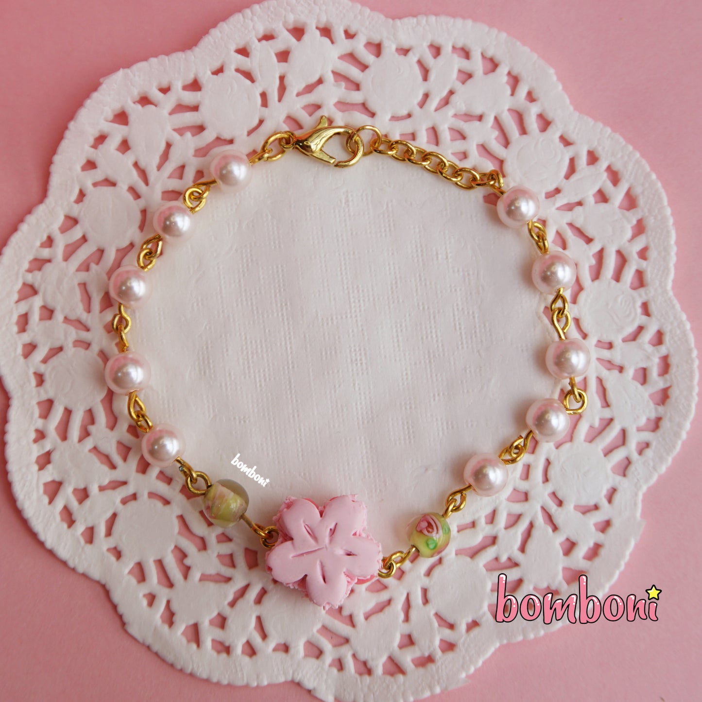 Pulsera macaron cerezo