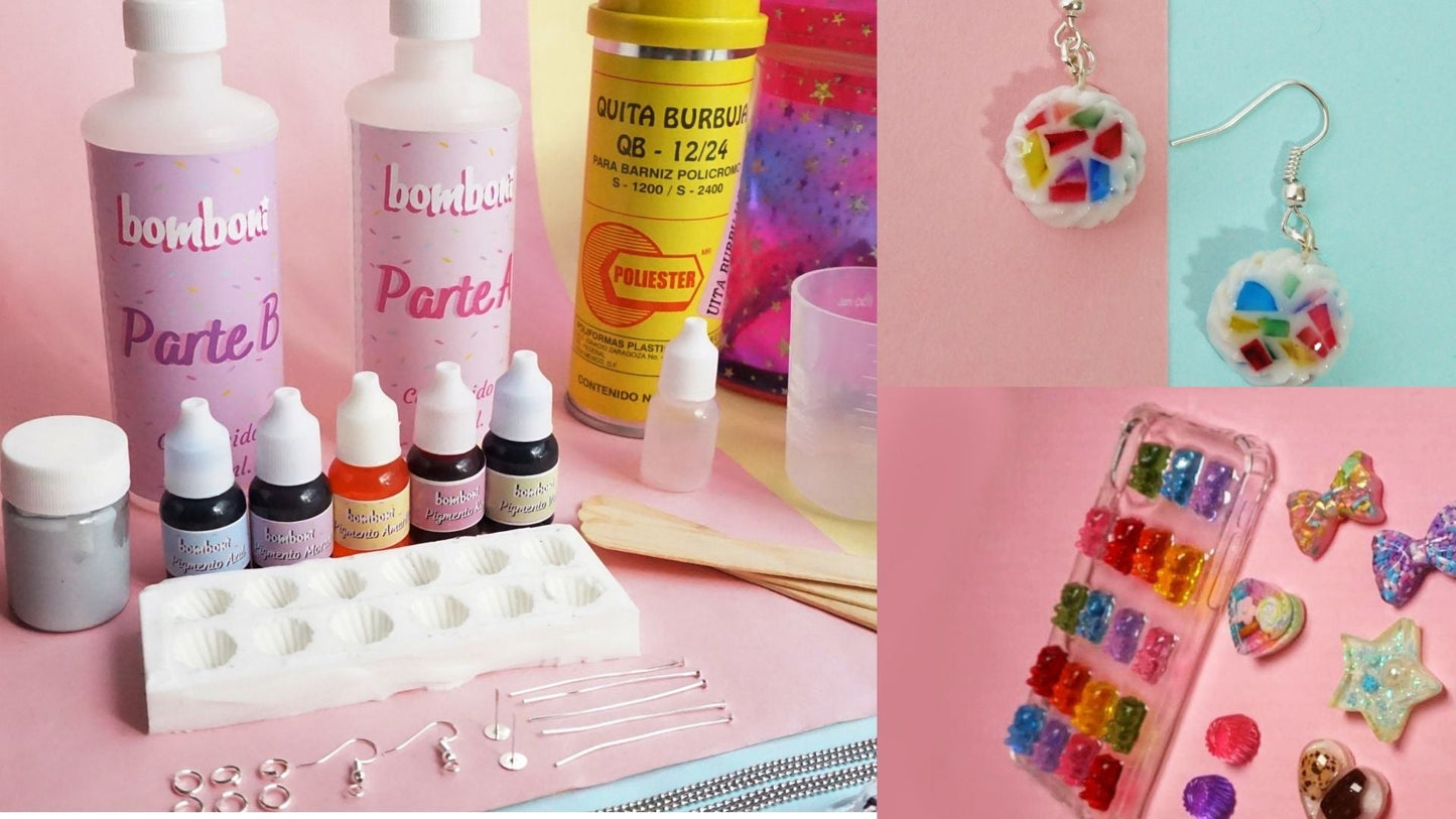 Kit de materiales del taller de resina bonita