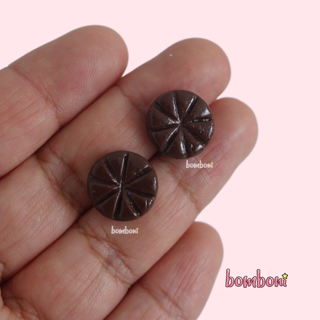 Aretes tablilla de chocolate tradicional