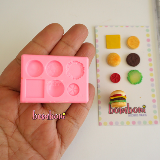 Molde hamburguesa miniatura