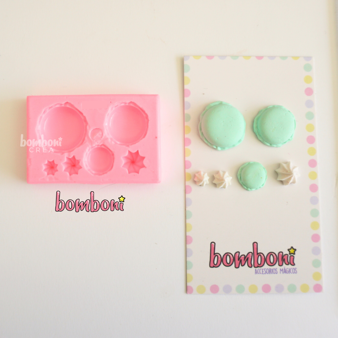Molde mini macarons y pico de betún