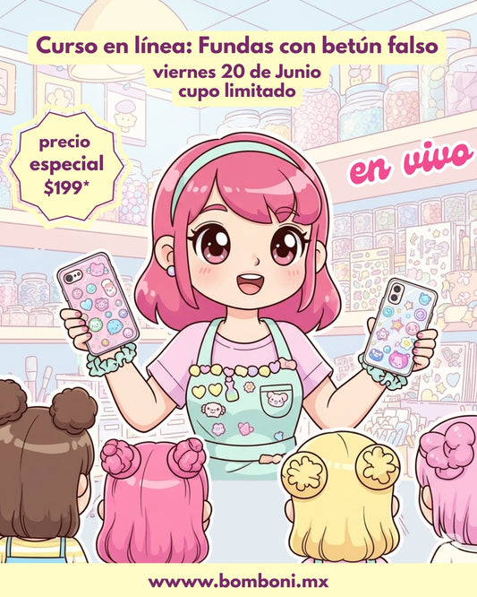 Curso en línea: Funda de betun con dulces y resina
