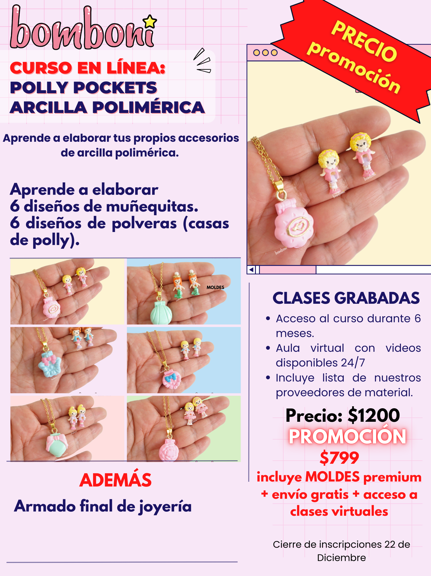 Curso: Polly pockets de arcilla polimérica