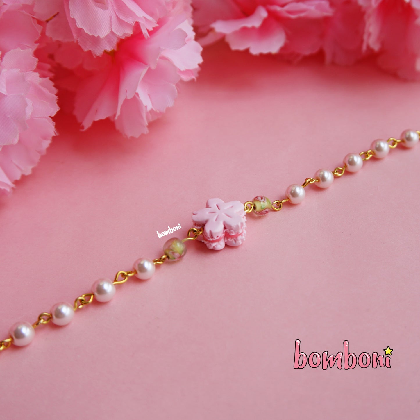 Pulsera macaron cerezo