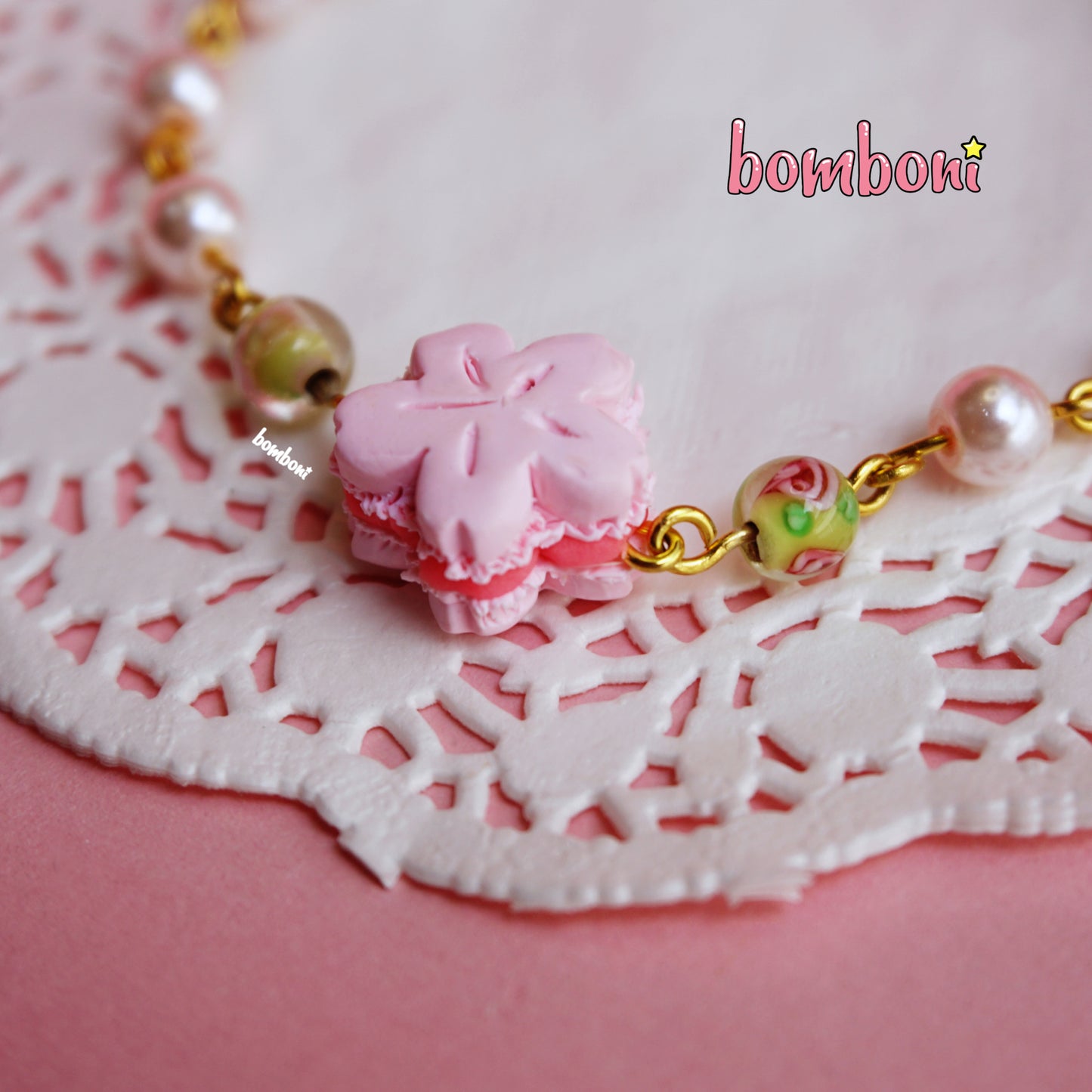 Pulsera macaron cerezo