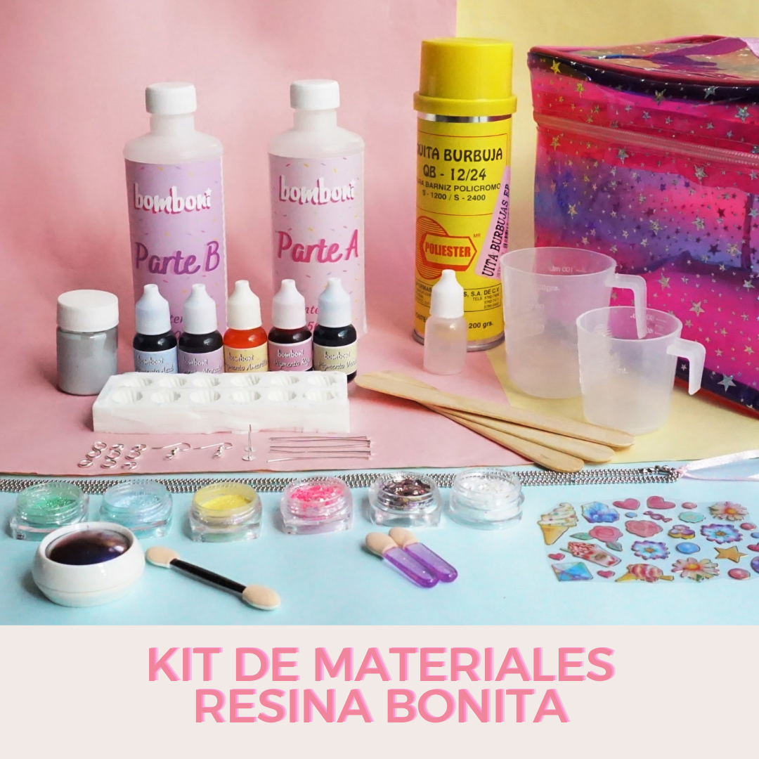Kit de materiales del taller de resina bonita
