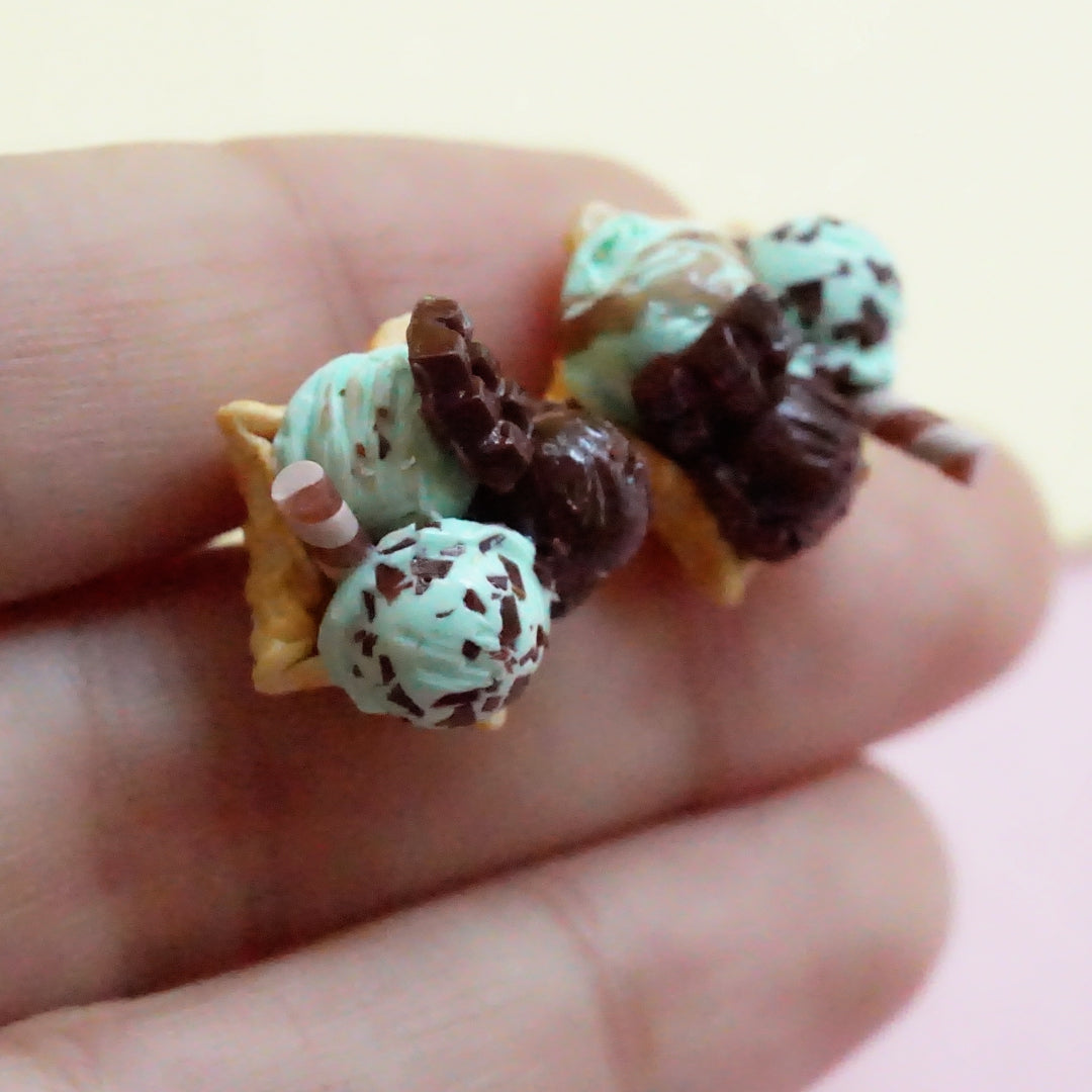 Aretes Canasta de helado