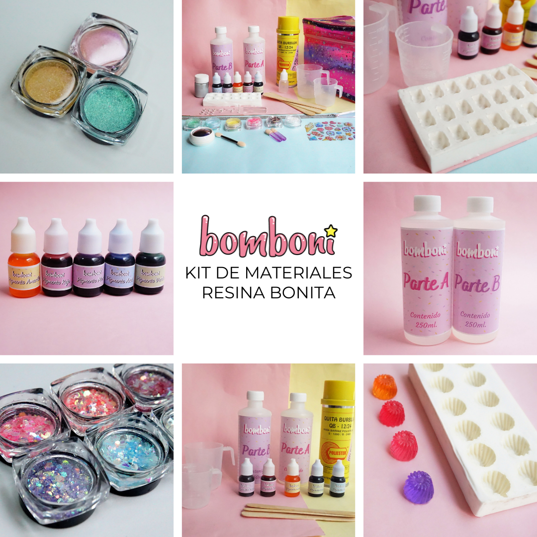 Kit de materiales del taller de resina bonita