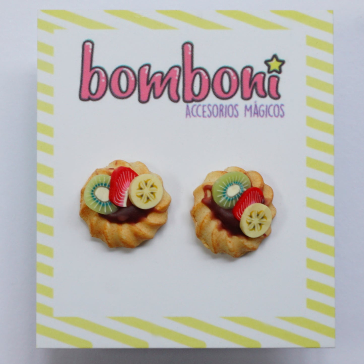 Aretes Tarta con frutitas