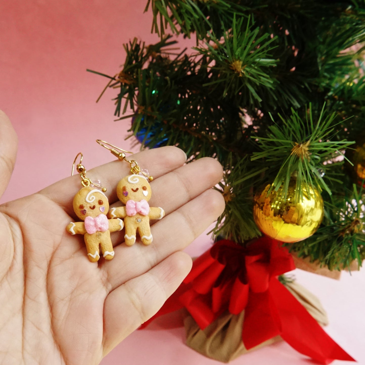 Aretes galleta de jengibre ganchito