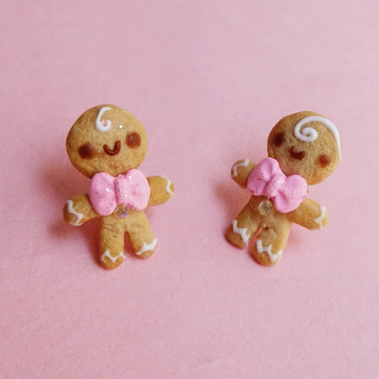 Aretes galleta de jengibre broquel