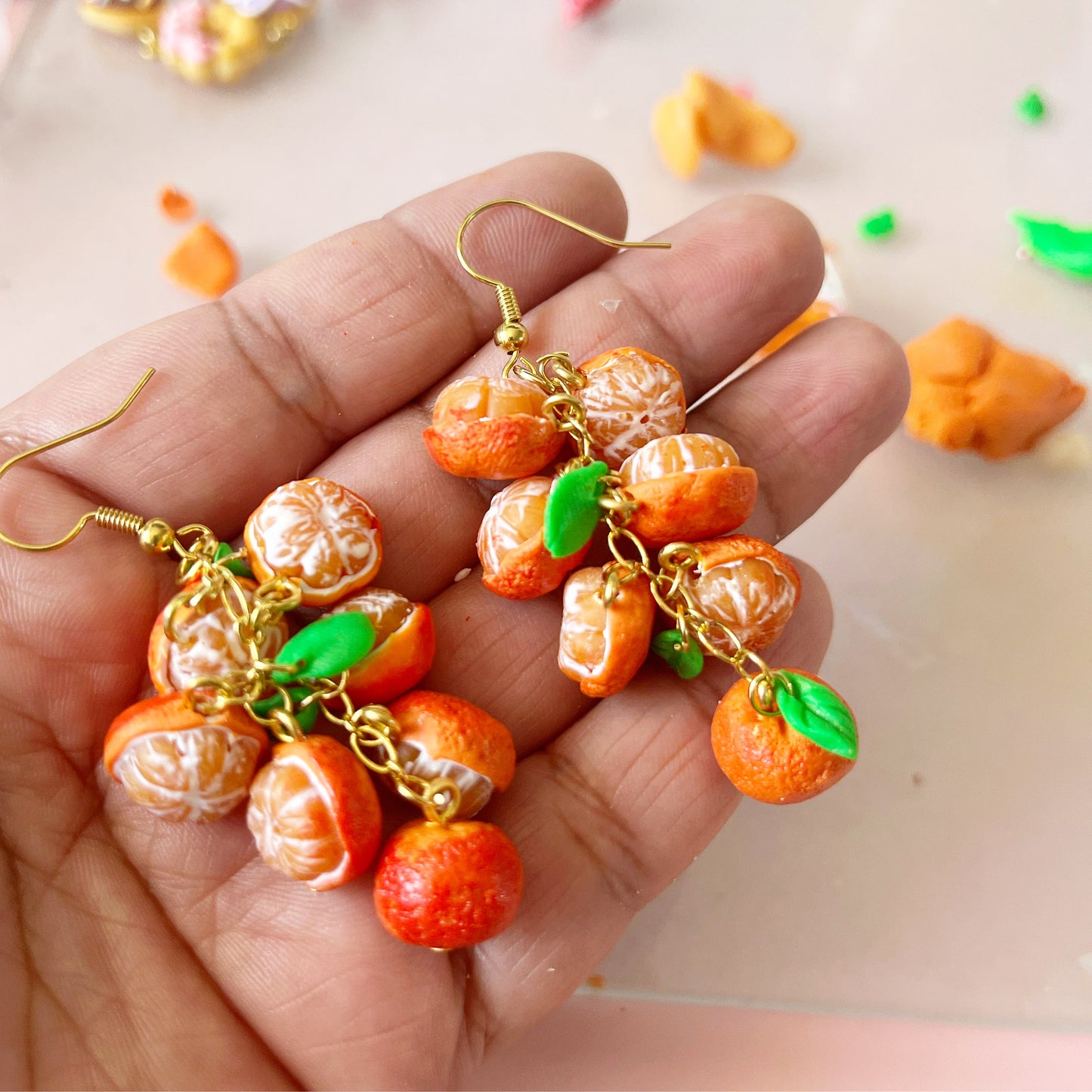 Aretes mandarinas de amor