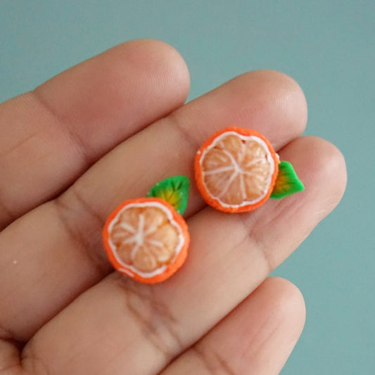 Aretes de Mandarina broquel